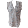 VINTAGE DAMEN STRICKWESTE GEMUSTERT