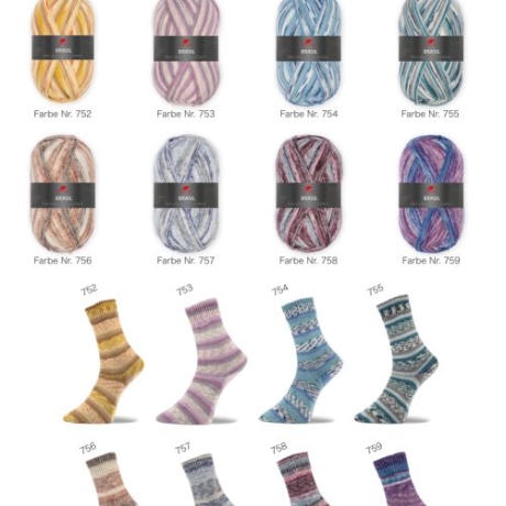 Pro Lana Brasil, 4-fädige Sockenwolle, Farbe 759