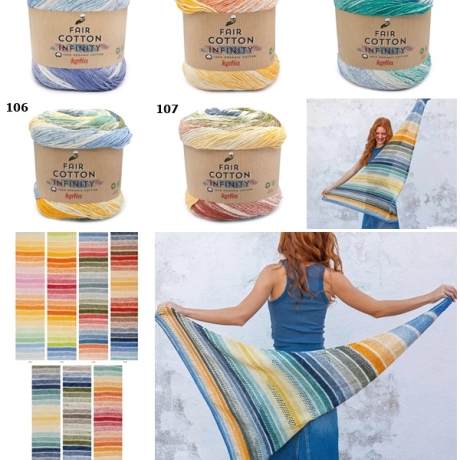 Fair Cotton Infinity, Katia Wolle, Wolle mit Anleitung, Anleitung