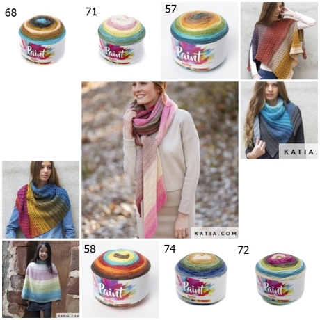 Paint, Wolle, Katia Wolle, Wolle für Tuch, bunte Wolle