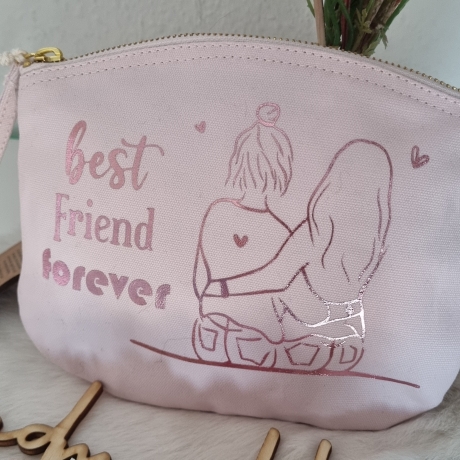 Baumwolltasche in rosa mit Spruch