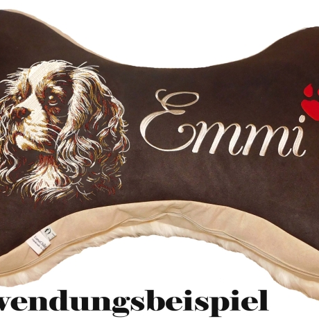 Stickdatei King Charles Cavalier Sandy  Hund realistisch