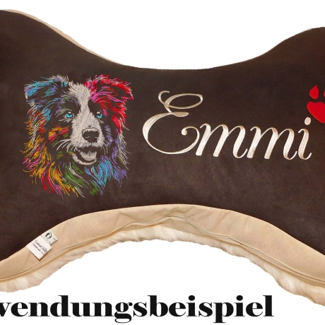 Stickdatei Australian Shepherd Siri Hund bunt Lunachild