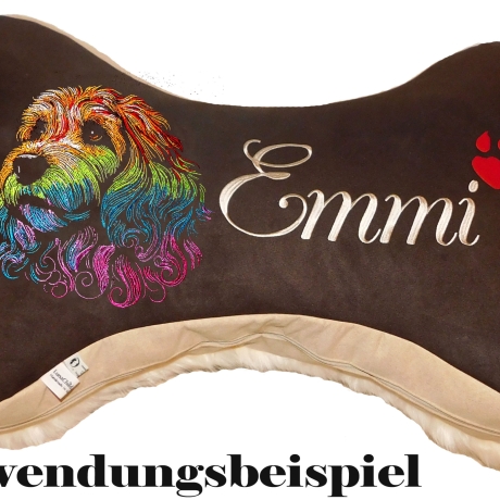 Neu Stickdatei Cockapoo Ernie Hund realistisch