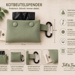 Hundekotbeutelspender aus Stoff – Handgemacht 