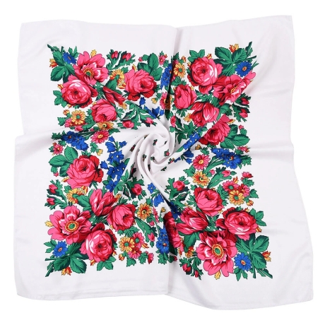 Damen-Kopftuch, weiss, 70 x 70 cm, # bg 106