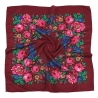 Ukrainisches Traditions-Kopftuch, weinrot, 70x70 cm, neu
