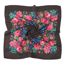 Damen-Kopftuch, dunkelbraun, 70 x 70 cm, # bg 111