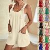Damen-Sommer-Hosenkleid/Einteiler, dunkelgrün, Größe M, neu
