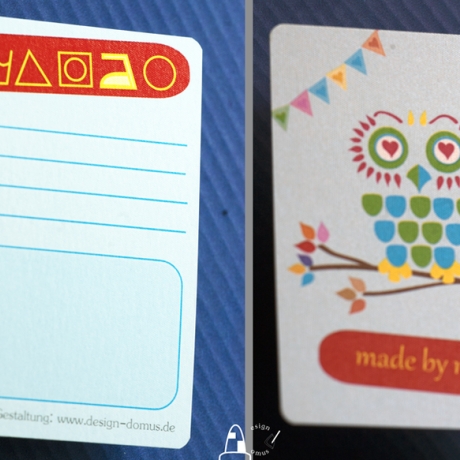 50 Karten mit Pflegehinweis Eule