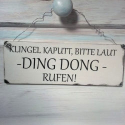 Türschild Ding Dong Schild