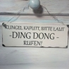 Türschild Ding Dong Schild