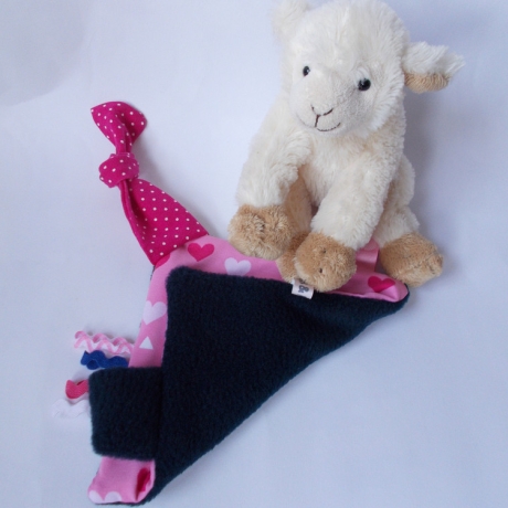 *Knistertuch / Schmusetuch Herzen*