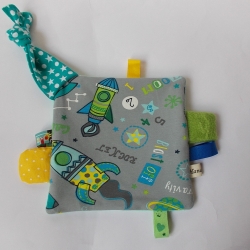 *Knistertuch / Schmusetuch Rakete*