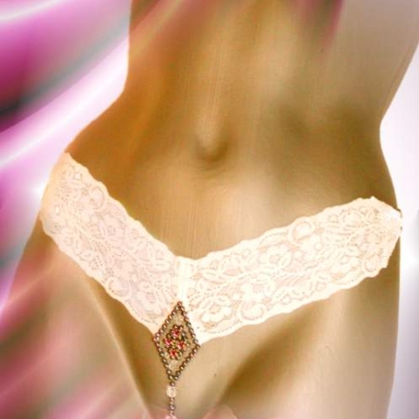 edler Perlenstring -> Luxus O-String Intimschmuck