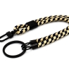 Schlüsselanhänger mit Karabiner Blau-Beige