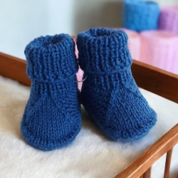 Babyschuhe für Neugeborene 0-3 Monate, royalblau