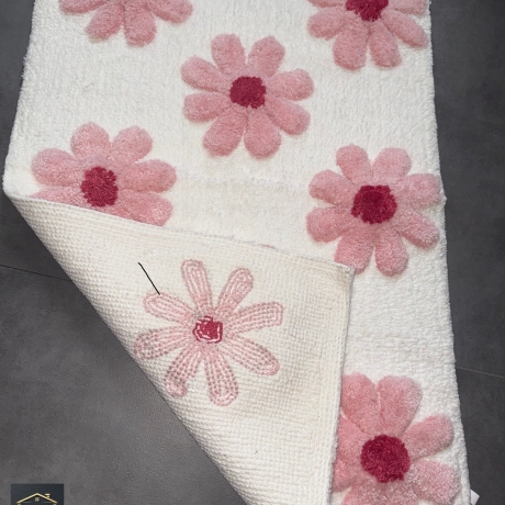 Badematte Bad Deko Teppich Blumen Style