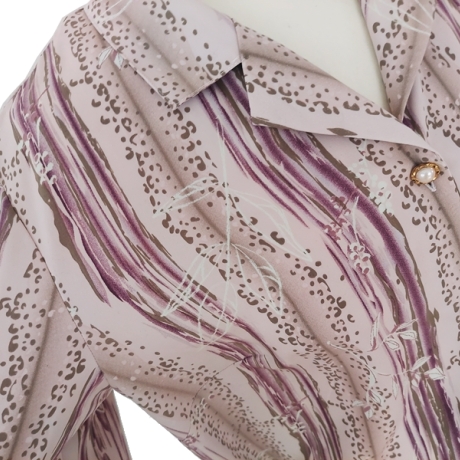 VINTAGE-BLUSE MIT MUSTER