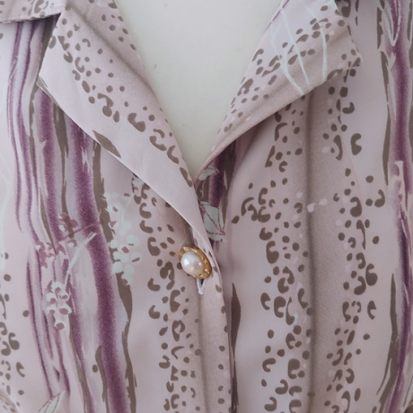 VINTAGE-BLUSE MIT MUSTER