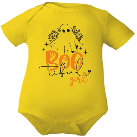 Baby Body kurzarm bedruckt mit BOOTIFUL GIRL
