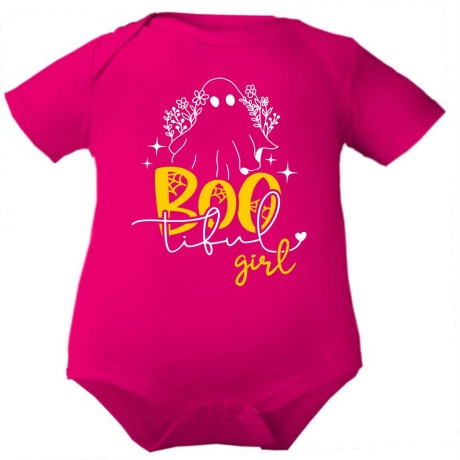 Baby Body kurzarm bedruckt mit BOOTIFUL GIRL