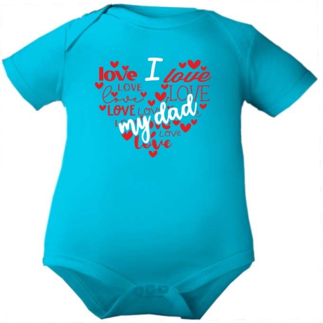 Baby Body kurzarm mit LOVE DAD HERZ