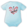 Baby Body kurzarm mit LOVE DAD HERZ