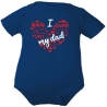 Baby Body kurzarm mit LOVE DAD HERZ