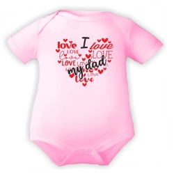 Baby Body kurzarm mit LOVE DAD HERZ