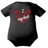 Baby Body kurzarm mit LOVE DAD HERZ