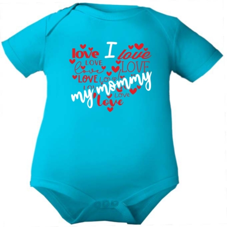 Baby Body kurzarm mit LOVE MUMMY HERZ