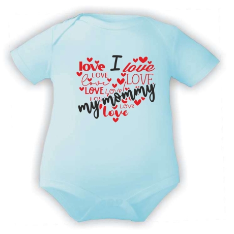 Baby Body kurzarm mit LOVE MUMMY HERZ