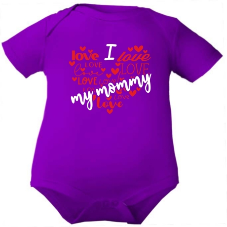 Baby Body kurzarm mit LOVE MUMMY HERZ