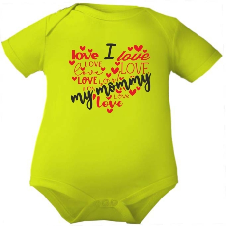 Baby Body kurzarm mit LOVE MUMMY HERZ