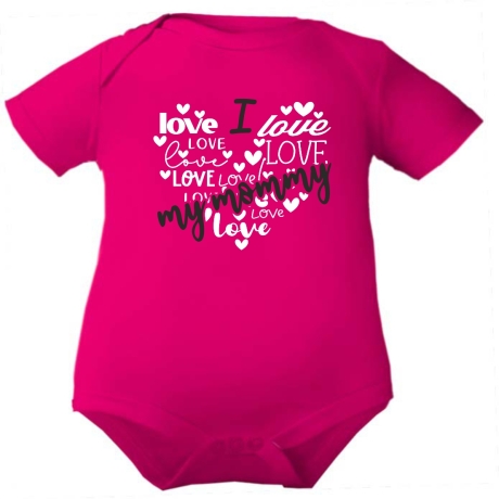 Baby Body kurzarm mit LOVE MUMMY HERZ