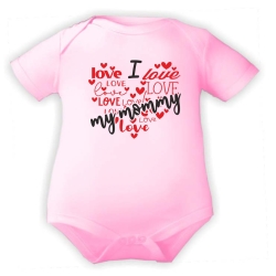 Baby Body kurzarm mit LOVE MUMMY HERZ