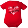 Baby Body kurzarm mit LOVE MUMMY HERZ