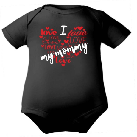 Baby Body kurzarm mit LOVE MUMMY HERZ