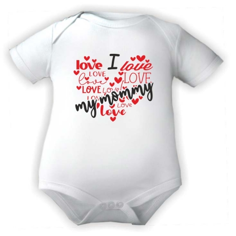 Baby Body kurzarm mit LOVE MUMMY HERZ