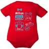 Baby Body kurz SCHLEIFE BOY personalisiert mit Geburtsdaten+Name