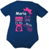 Baby Body kurz SCHLEIFE GIRL personalisiert mit Geburtsdaten+Name