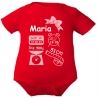 Baby Body kurz SCHLEIFE GIRL personalisiert mit Geburtsdaten+Name