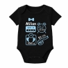 Baby Body kurz SCHLEIFE BOY personalisiert mit Geburtsdaten+Name