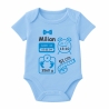 Baby Body kurz SCHLEIFE BOY personalisiert mit Geburtsdaten+Name