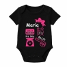 Baby Body kurz SCHLEIFE GIRL personalisiert mit Geburtsdaten+Name