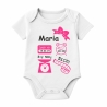 Baby Body kurz SCHLEIFE GIRL personalisiert mit Geburtsdaten+Name
