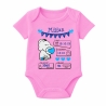 Baby Body kurz WELCOME BOY personalisiert mit Geburtsdaten+Name