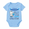 Baby Body kurz WELCOME BOY personalisiert mit Geburtsdaten+Name