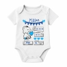 Baby Body kurz WELCOME BOY personalisiert mit Geburtsdaten+Name